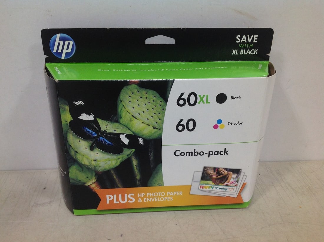 HP Photo Paper and Envelopes - 60 (Tri-color & Black): HP Photo Paper and Envelopes - 60 (Tri-color & Black)