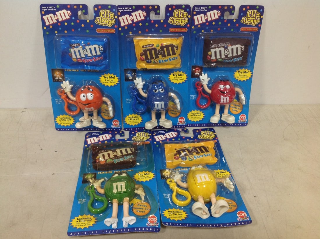 M&M Clip Alongs Candy Dispensers *NEW IN BOX* (1 of 1)