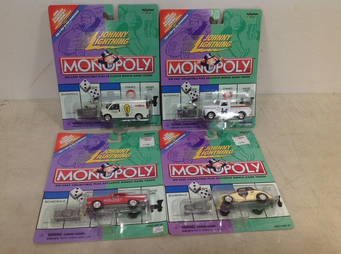 Jonny Lightning Monopoly Cars *NEW IN BOX*: Jonny Lightning Monopoly Cars *NEW IN BOX*