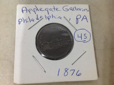 Applegate Galleries Philadelphia PA 1876 Civil War Token