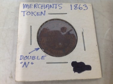 Merchants 1863 Civil War Token