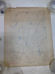 Twelvemile Pond Pennsylvania 1947 Map (17inx21in)