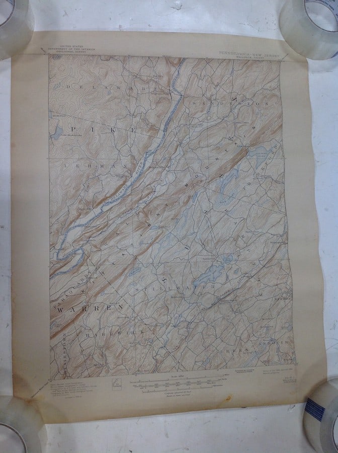 Pennsylvania-New Jersey 1944 Map (17inx21in): Pennsylvania-New Jersey 1944 Map (17inx21in)