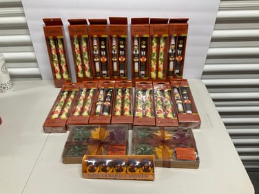 lot of thanksgiving candles new in the package