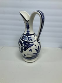 hand painted decorative pitcher 15"