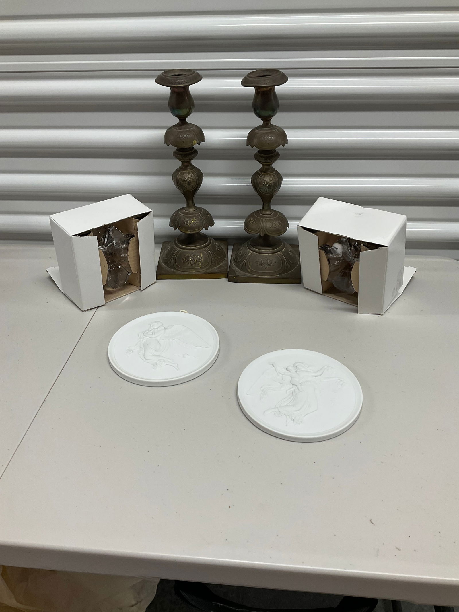 lot of miska candlestick holders, brass holders and more: lot of miska candlestick holders, brass holders and more