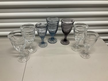 Lot of 7 Noritake Sweet Swirl from Japan goblets cups