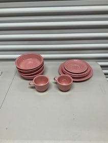 Lot of Fiestaware plates, bowls and cups