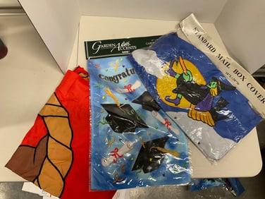 Assortment of garden flags