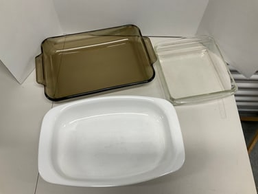 Lot of 3 baking dishes