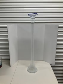 art glass vase 33in tall
