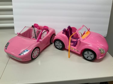 set of 2 barbie cars