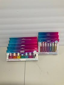 Lot of 4 rainbow nail polish and 2 lip gloss