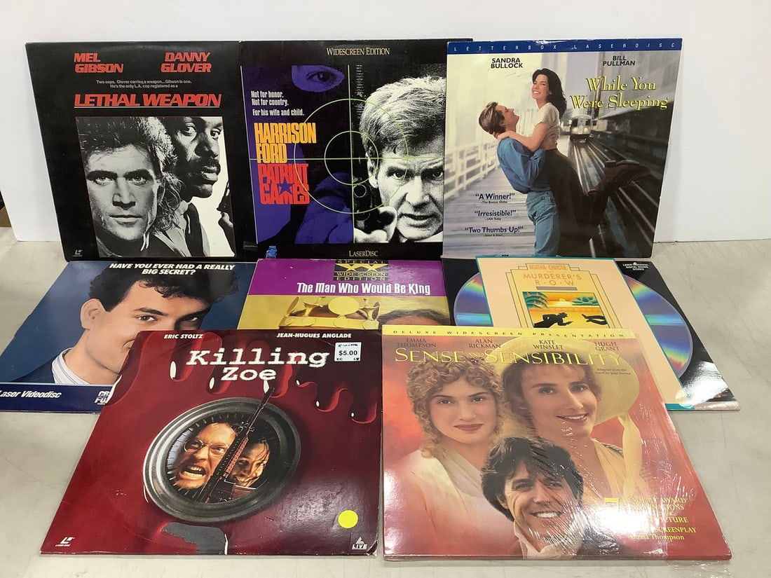 Various Laserdiscs (Lethal Weapon, Killing Zoe, and more)