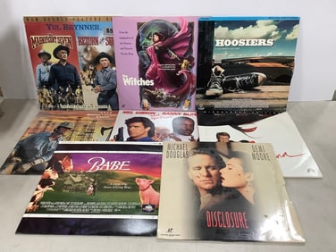 Various Laserdiscs (Babe, Disclosure, Hoosiers, and more)