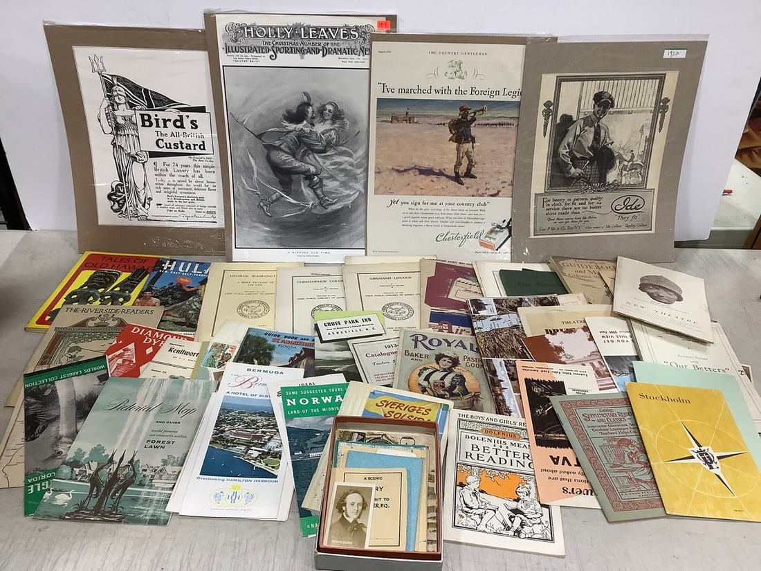 Vintage 1900s Advertisements, Various Brochures, Booklets, and more: Vintage 1900s Advertisements, Various Brochures, Booklets, and more