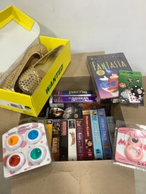 VHS tapes, Polaroid color lens pack, Poker Chips keychain, and more