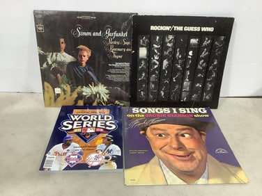 Vintage records and 2009 World Series MLB fall classic book