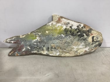 Wooden Fish Wall Hanging Decor (18.5inx7.25in)