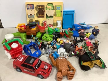 Various Toys, Action Figures, Melissa & Doug Magnetic Hide N' Seek Doors, and more