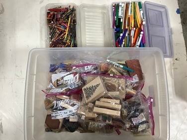 Various Art Stamps, Crayons, and more