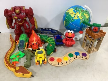 Various Childrens Toys (Globe, Iron Man, and more)
