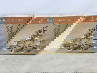 Lifestyle Scrolled Iron Wall Sconces