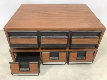 Vintage Cassette Tape Holders - 3 drawers (4inx15.5inx11in)
