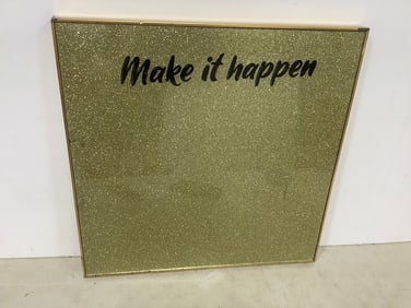 Framed Make it Happen Wall Decor (18inx18in)