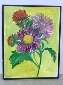 Framed Floral Canvas Artwork (23.5inx29.5in)