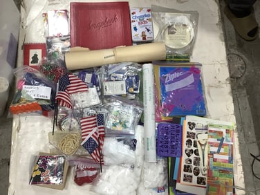 Various Arts & Crafts Supplies (Construction Paper, Stencils, Stickers, and more)