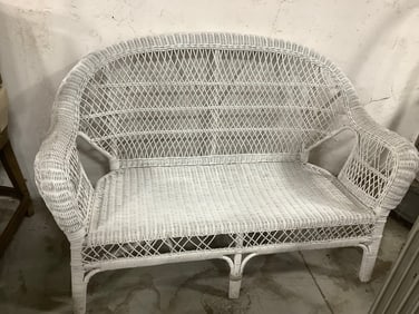 Wicker bench(54in.long)