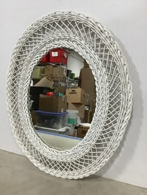 Wicker Framed Mirror (24inx20in)