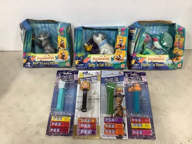 Pocahontas collectible figures and PEZ dispensers(new in box)