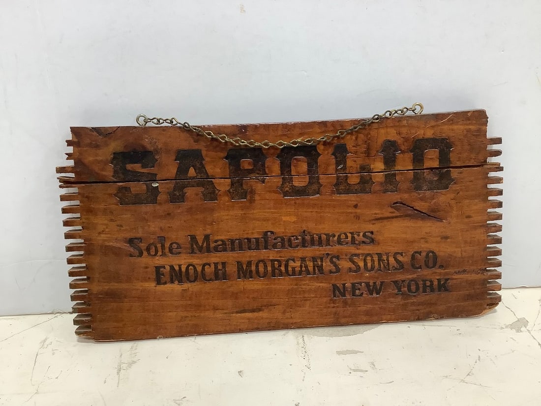 Sapolio wooden wall hanging sign(6in.x12.75in.): Sapolio wooden wall hanging sign(6in.x12.75in.)