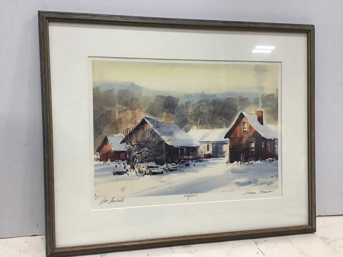 Framed Art Biscuits art print signed Ludlow Thorston(459/650-17in.x21in.): Framed Art Biscuits art print signed Ludlow Thorston(459/650-17in.x21in.)