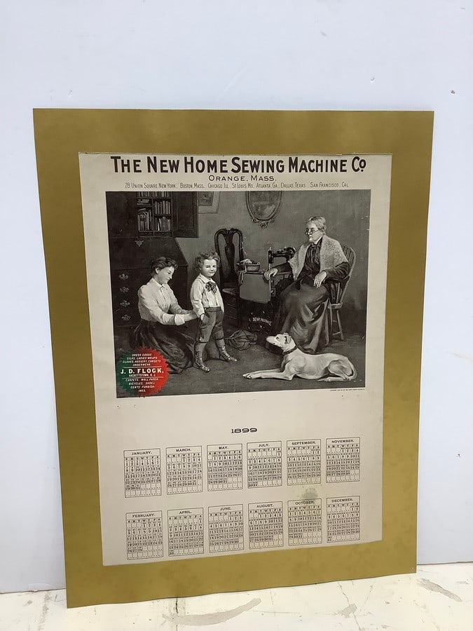 The New Home Sewing Machine Co. 1899 calendar(14in.x18in.) (1 of 1)