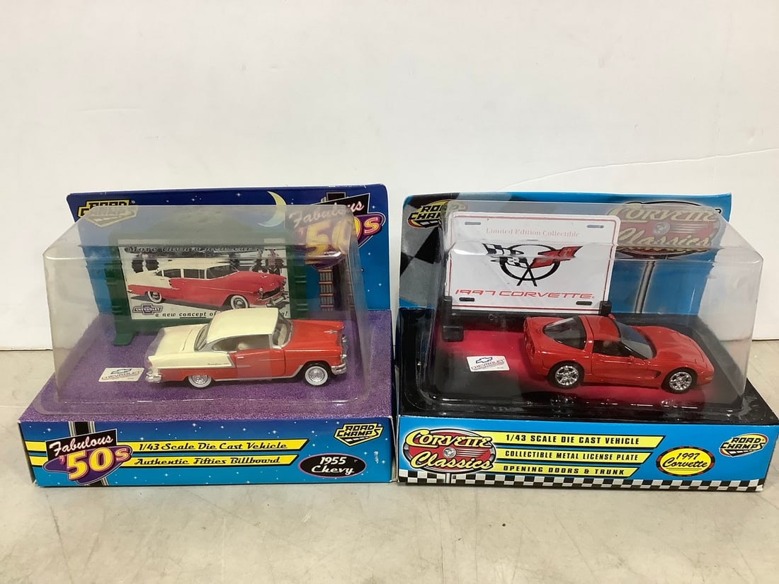 Fabulous 50's 1955 Chevy and 1997 Corvette Classics collectible(both new in box) (1 of 1)