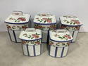 Handpainted Ceramic Containers from Portugal (Tallest - 8.5in)