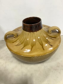 Global Views Pottery Vase with Handles (12in Tall)