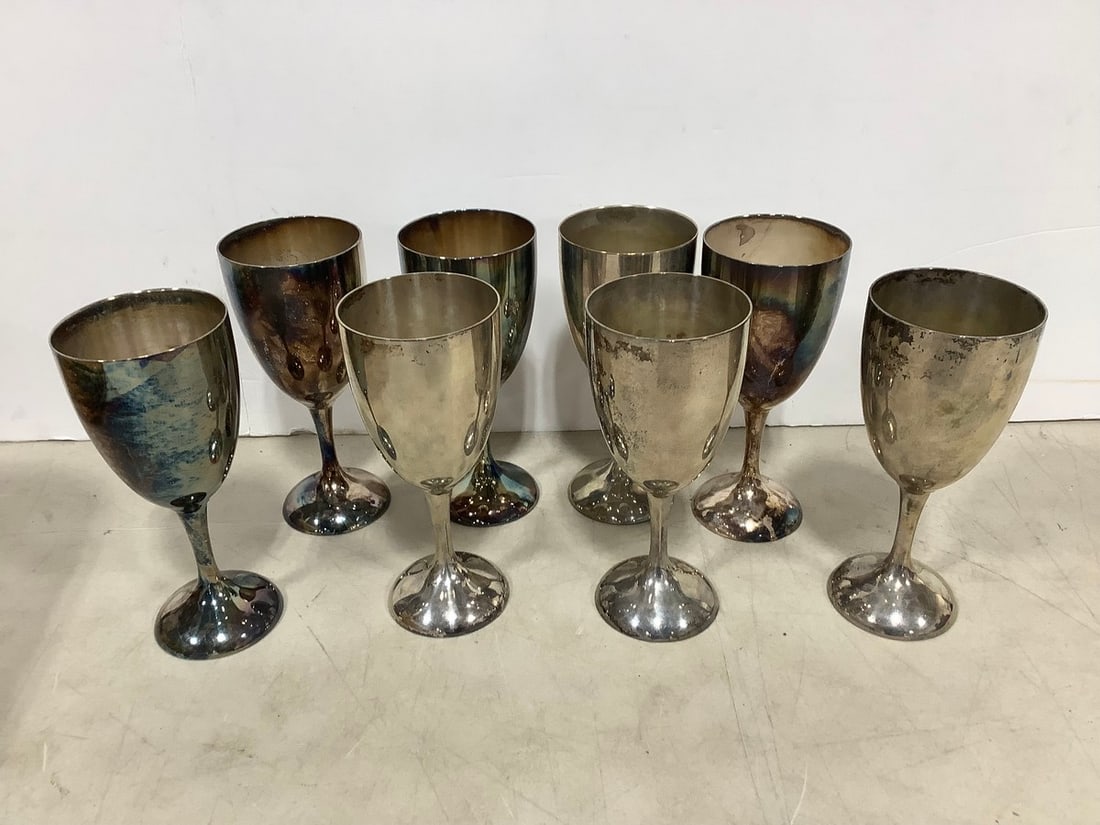 Silver Pewter Cups (7in Tall): Silver Pewter Cups (7in Tall)