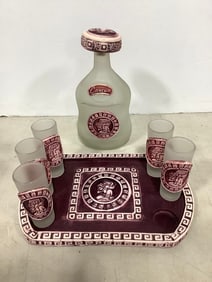 Vintage Cancun Liquor Set *missing one glass* (Tallest - 9in)