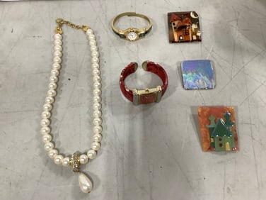 Various Ceramic Statues, Glass Cups, and more (Tallest - 12.5in)