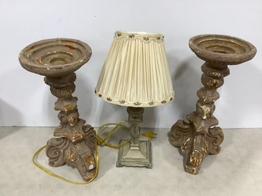 Ceramic Container Set - 3 total (8in Tall) *one has slight chip*