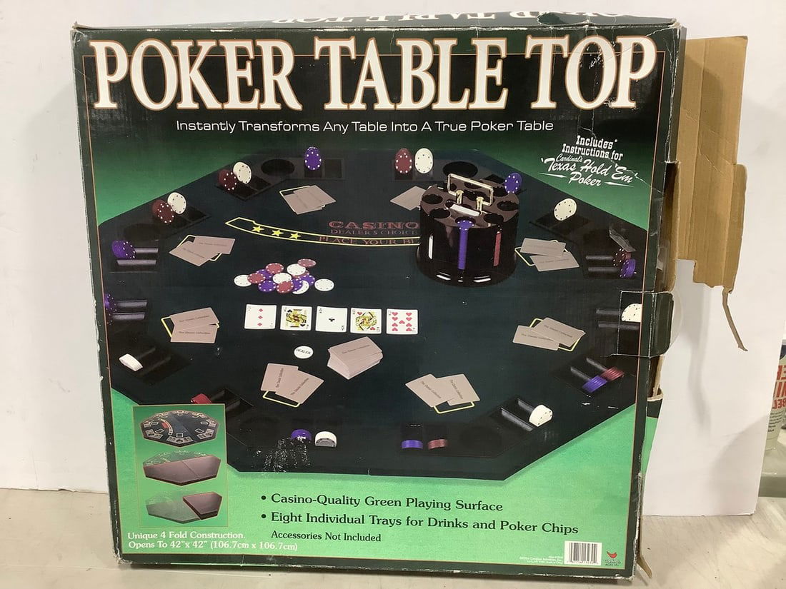Poker Table Top (opens to 42inx42in) (1 of 1)