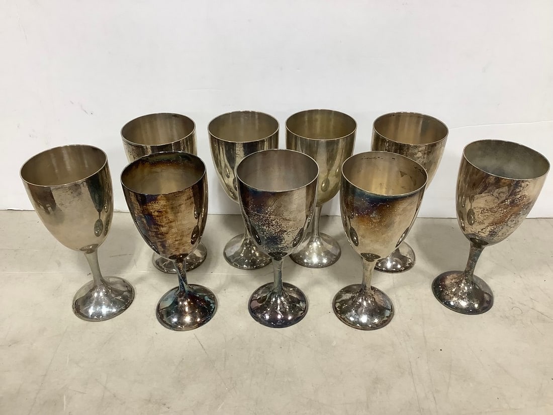 Silver Pewter Cups (7in Tall): Silver Pewter Cups (7in Tall)