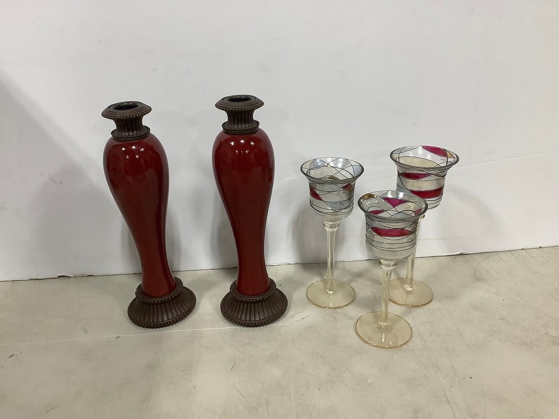 Decorative candleholders(tallest 11in.): Decorative candleholders(tallest 11in.)