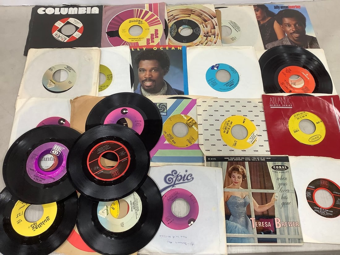 Vintage 45s (Teresa Brewer, Del Vikings, Billy Ocean, and more): Vintage 45s (Teresa Brewer, Del Vikings, Billy Ocean, and more)