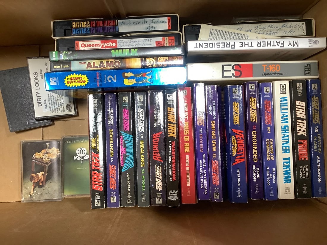 DVD's, books, VHS tapes, and more(Beavis and Buthead, Star Trek, Hulk, and more) (1 of 1)