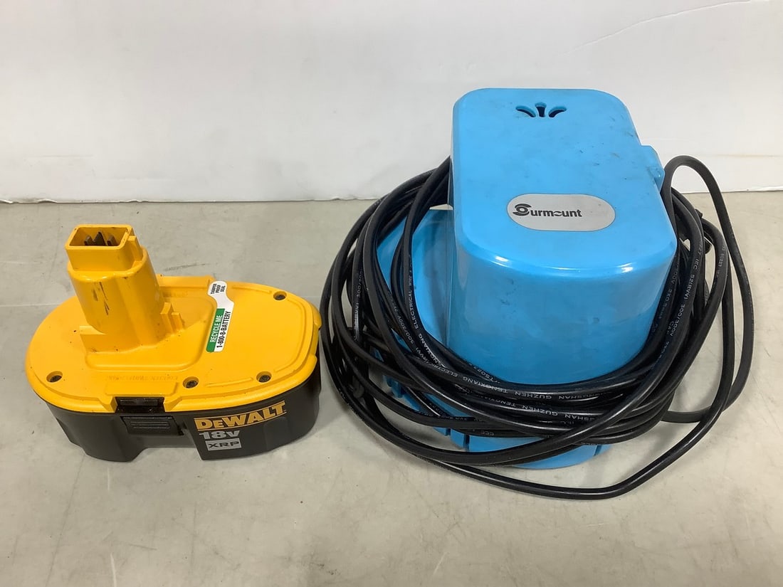 Pool Cover Pump & DeWalt Battery - Working Condition (1 of 1)